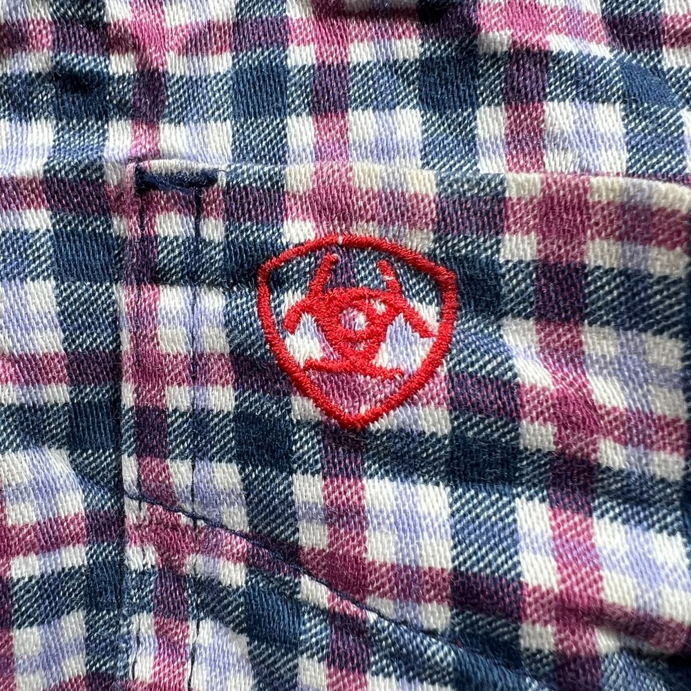 Ariat FR Mercer Work Shirt Men's M Multi Plaid Button Front Flame-Resistant CAT2 - Picture 13 of 16